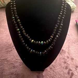 Iridescent Oil Spill Double Layer Necklace